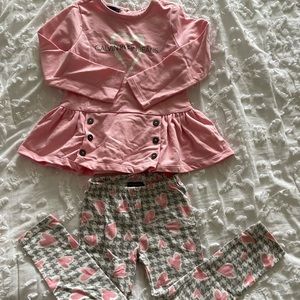 Calvin Klein toddler girls valentines set